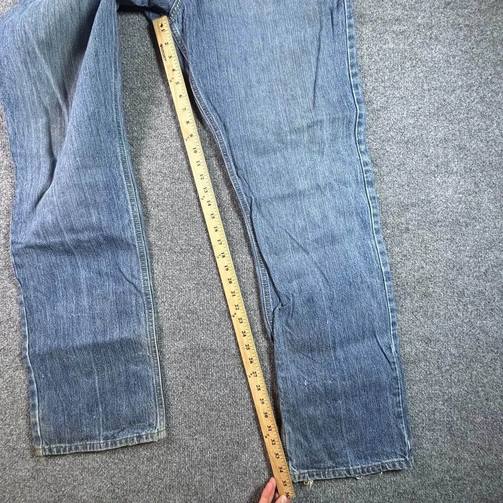 Cinch White Label 013 Jeans Men's 38x36 Blue Denim Straight Relaxed-Fit Faded